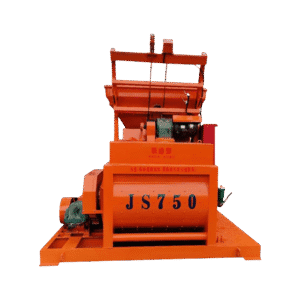 Horizontal concrete mixer