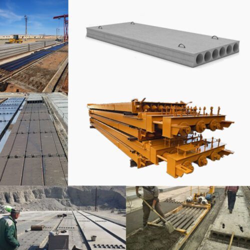 Concrete hollow slab mold making machine